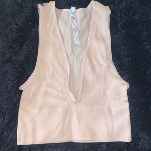 Spandex deep V tank top